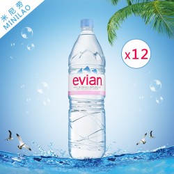 法國evian依云進口純凈水 代理高端水飲用水1.5L*12支 5箱起批發