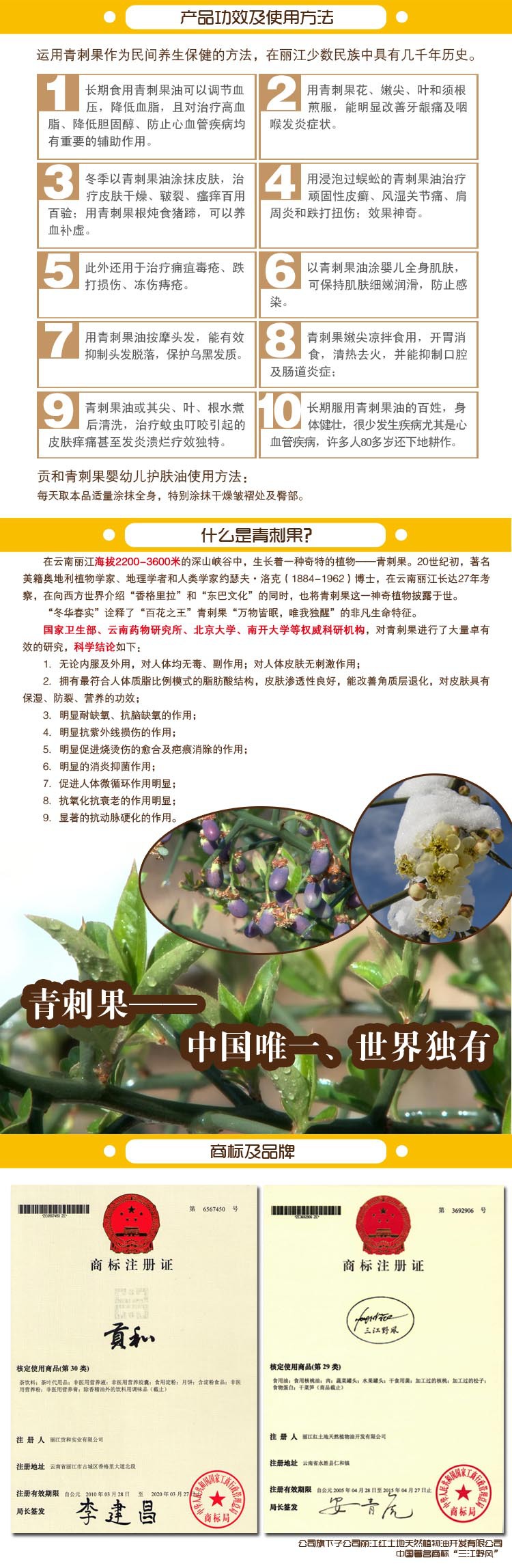 麗江貢和青刺果嬰兒護膚油保濕、抗氧化純天然植物精油 廠家批發