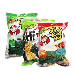泰國進口零食 小老板TaoKaeNoi 日式炸紫菜 海苔片36g，整箱48包