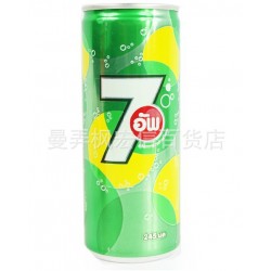 泰國進(jìn)口 百事可樂 七喜檸檬味飲料 罐裝 245ml*24聽/件