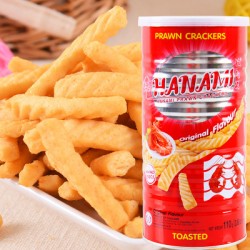 泰國進口卡樂美大罐蝦條原味香辣海苔超好吃膨化食品110g 12桶/箱