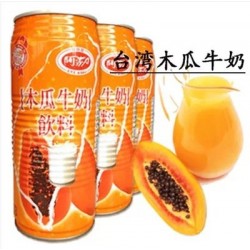 臺灣進口 阿莎力木瓜牛奶 奶味飲料飲品  500ml*24聽/箱