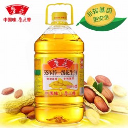魯花5S壓榨一級花生油 5L非轉基因物理壓榨食用油